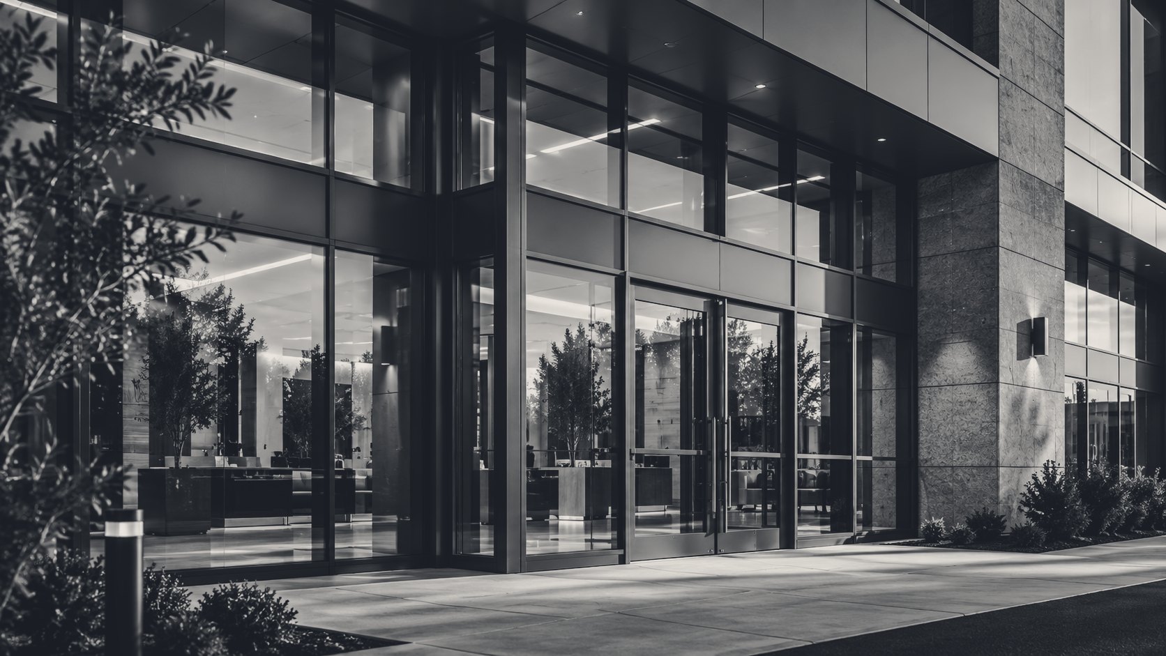 Aluminum storefront and entrance framing